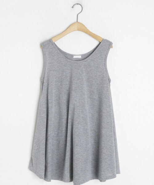 DHOLIC（ディーホリック）の「フレアスリーブレス（タンクトップ・レディース・ホワイト/ベージュ/ブラック/グレー・FREE）」の3枚目の写真