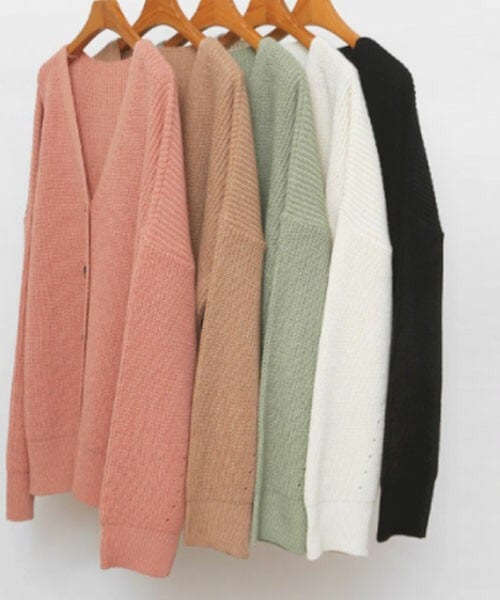DHOLIC STYLE（ディーホリックスタイル）の「[ontheriver] オーバーニットカーディガン（カーディガン/ボレロ・レディース・ピンク/グリーン/ベージュ/ブラック/ホワイト・FREE）」の3枚目の写真