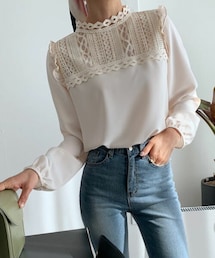 DHOLIC | ショルダーレースブラウス(シャツ/ブラウス)