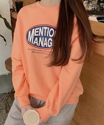 [ririnco] オーバルレタリングスウェット