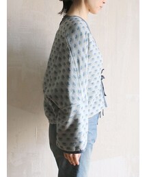 towavase　キルトジャケット　コサージュ付き　ブラック　ジャケット TOWAVASE silk quilt jacket (black) | nii-B | WE
