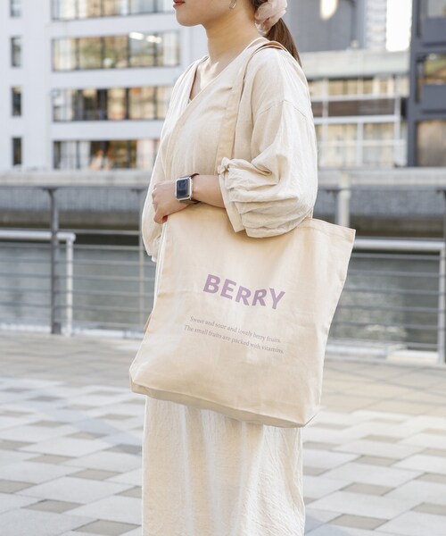 3coins（3coins）の「【暮らしにエコを取り入れる】フードロゴエコバッグ（トートバッグ・アイボリー/グリーン/ブラウン・0）」の3枚目の写真