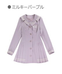 Bobon21 | セーラースリムLOOKワンピース風アウター-全２色-(トレンチコート)