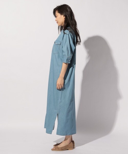 BAYFLOW（ベイフロー）の「≪予約≫バンドカラーシャツワンピース（ワンピース/ドレス・ライトブルー/ネイビー）」の10枚目の写真