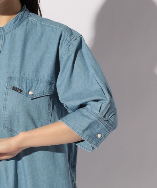 BAYFLOW（ベイフロー）の「≪予約≫バンドカラーシャツワンピース（ワンピース/ドレス・ライトブルー/ネイビー）」の13枚目の写真