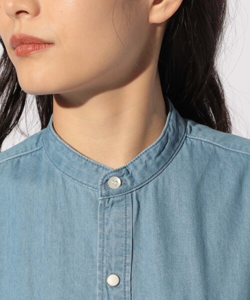 BAYFLOW（ベイフロー）の「≪予約≫バンドカラーシャツワンピース（ワンピース/ドレス・ライトブルー/ネイビー）」の12枚目の写真