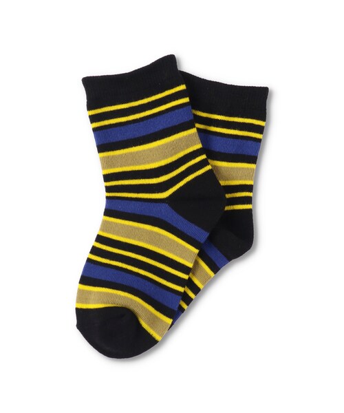 BRANSHES（ブランシェス）の「ボーダーソックス（ソックス/靴下・キッズ・オフホワイト/ブラック・13cm～21cm）」の2枚目の写真