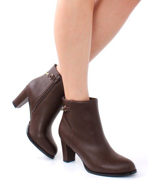 RANDA（ランダ）の「ビットデザインショートブーツ/KB3794（ショートブーツ・レディース・ダークブラウン/ブラック/ネイビー・S/M/L/LL）」の4枚目の写真