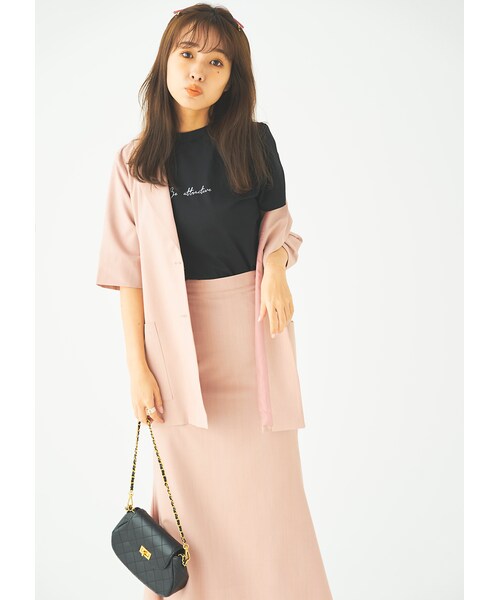 N WITH.（エヌウィズ）の「[ 2点セット ]ハーフスリーブジャケットセットアップ4月中旬（テーラードジャケット・レディース・ブルー系/オレンジ系/ピンク/ライトブルー・S/M）」の2枚目の写真