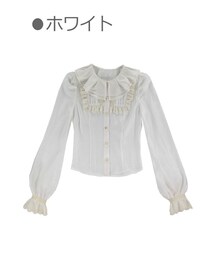 Bobon21 | レトロガーリーフリル襟テンセルブラウス-全１色-(シャツ/ブラウス)