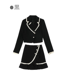 Bobon21 | フレンチガーリージャケット×スカートSETUP-全１色-(テーラードジャケット)