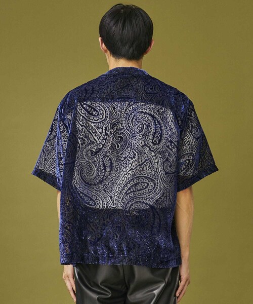 JieDa JieDa(ジエダ) / OPAL OPEN COLLAR SHIRT LS (BLACK
