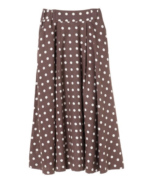 Green　Parks（グリーンパークス）の「・furry rate ドットタックスカート（スカート・ブラック/ナチュラル/モカ・F）」の18枚目の写真