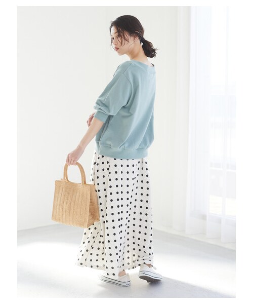 Green　Parks（グリーンパークス）の「・furry rate ドットタックスカート（スカート・ブラック/ナチュラル/モカ・F）」の4枚目の写真