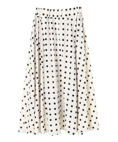 Green　Parks（グリーンパークス）の「・furry rate ドットタックスカート（スカート・ブラック/ナチュラル/モカ・F）」の9枚目の写真