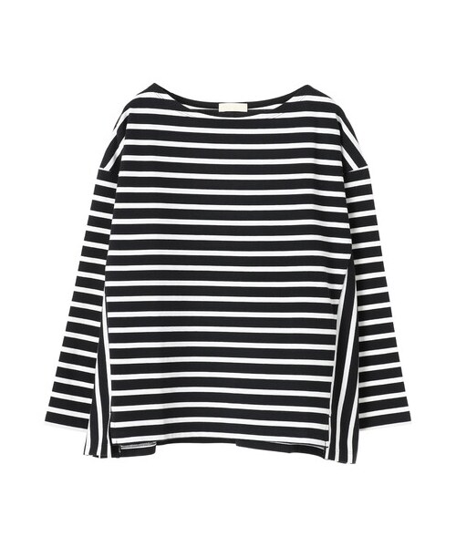 earth music&ecology(アースミュージックアンドエコロジー)の「サイド切替ボーダープルオーバー(トップス・ブラック/ベージュ/ブルー/ネイビー・F)」の19枚目の写真