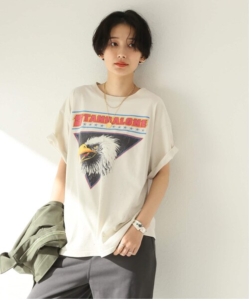 JOURNAL STANDARD(ジャーナルスタンダード)の「【STAND ALONE/スタンド アローン】イーグルヴィンテージTシャツ(その他・グレーB/フリー)」の2枚目の写真