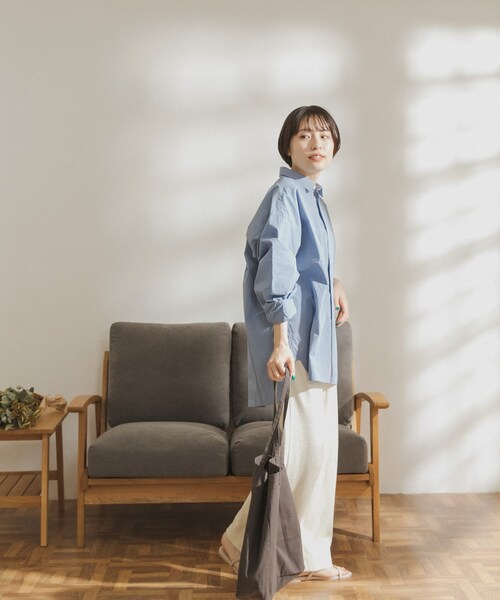 FORK&SPOON（フォークアンドスプーン）の「FORK&SPOON ストライプサーマルカットパンツ（その他・レディース・OFF/BLACK/S.BLUE・one）」の17枚目の写真