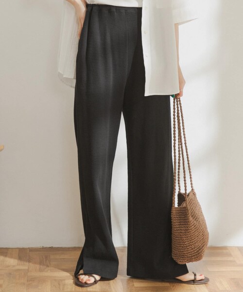 FORK&SPOON（フォークアンドスプーン）の「FORK&SPOON ストライプサーマルカットパンツ（その他・レディース・OFF/BLACK/S.BLUE・one）」の20枚目の写真