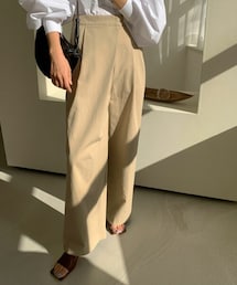 DHOLIC STYLE | [2lve12] コットンハイウエストワイドパンツ(その他パンツ)