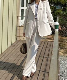 DHOLIC | パステルシングルボタンジャケット&スラックスSET(セットアップ)