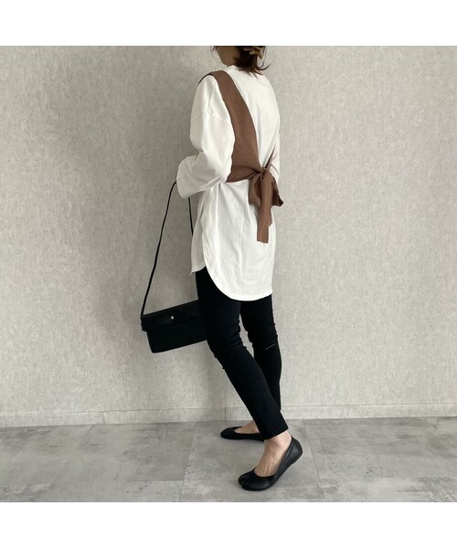copine(コピン)の「別々でも使用可能♪ロンT×ニットビスチェセット(3color)(Tシャツ/カットソー・レディース・ブラウン/ベージュ/ブラック・ワンサイズ)」の1枚目の写真