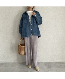 copine | 大人な光沢感！シャイニープリーツワイドパンツ(4color)(その他パンツ)