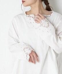 PUAL CE CIN | カットワーク刺繍ブラウス(シャツ/ブラウス)