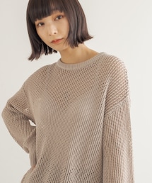 Lui's（ルイス）の「メッシュ編みニットプルオーバー（ニット