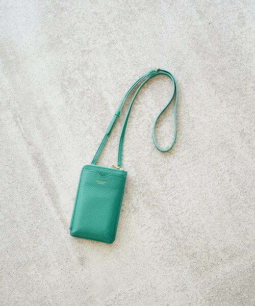 RIVE DROITE（リヴドロワ）の「《予約》【VIOLAd'ORO (ヴィオラドーロ)】レザースマホポシェット（ショルダーバッグ・レディース・オフホワイト/オレンジ/グリーン/パープル・F）」の2枚目の写真