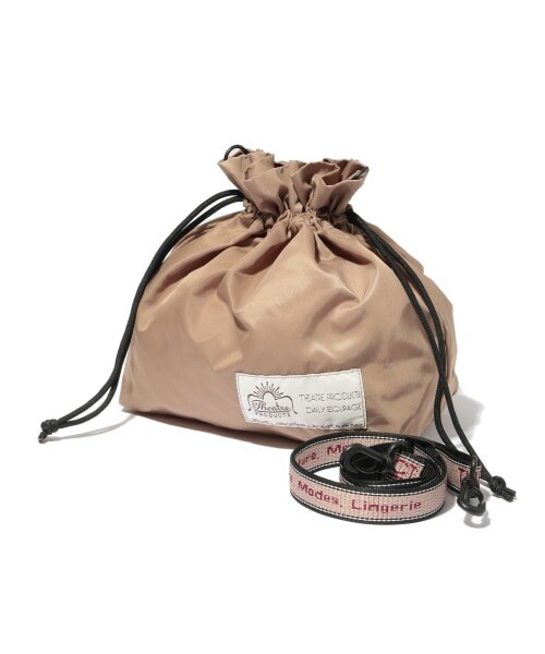 RAGEBLUE(レイジブルー)の「<THEATRE PRODUCTS>別注巾着/ショルダーバッグ(バッグ・ブラック/ベージュ)」の4枚目の写真