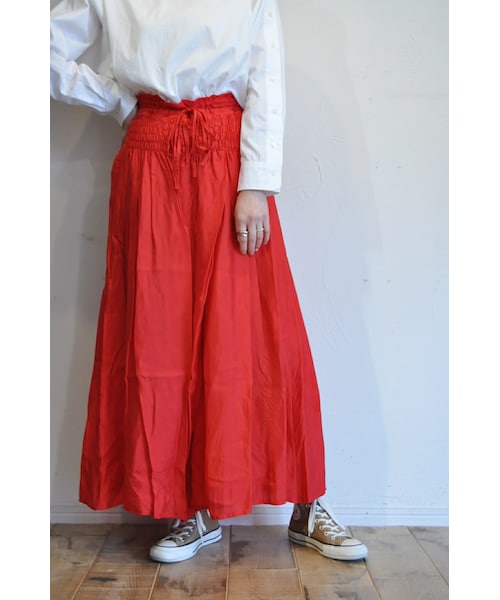 hippiness（ヒッピネス）の「キュプラアンダーパンツ（その他パンツ・レディース・ブラウン/ホワイト/ピンク/レッド/ベージュ/ブルー/ブラック・one）」の7枚目の写真