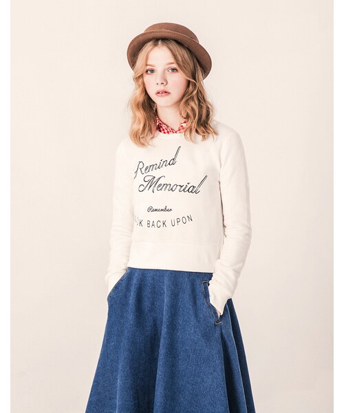 PAZZO（パッゾ）の「韓妞女孩 側邊口袋五分丹寧裙（スカート・レディース・藍・S/M/L）」の10枚目の写真