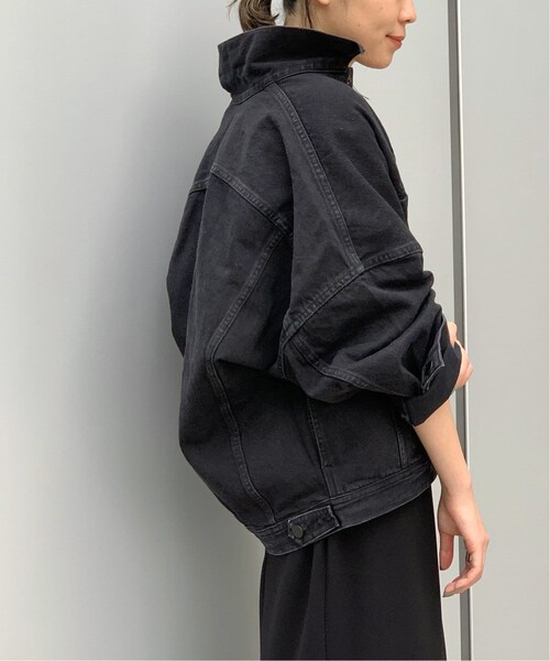 AP STUDIO✨ブラックオーバーサイズデニムジャケット　Gジャン AP STUDIO - AP STUDIO 新品 ブラックオーバーサイズデニム