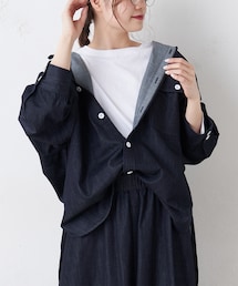 PUAL CE CIN | 【Du noir】シャンブレーデニムブラウス(シャツ/ブラウス)