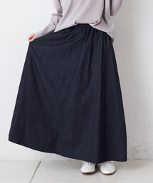 PUAL CE CIN | 【Du noir】シャンブレーデニムスカート(スカート)
