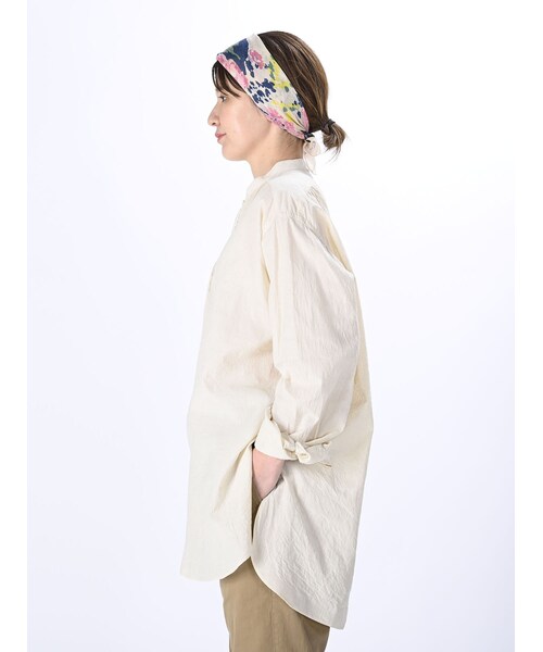 人気＊45R インドカディの908ビッグーグーシャツ 4 オフホワイト R刺繍 45R（フォーティファイブアール）の「インドカディの908ビッグーグー