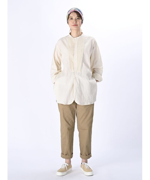 人気＊45R インドカディの908ビッグーグーシャツ 4 オフホワイト R刺繍 45R（フォーティファイブアール）の「インドカディの908ビッ