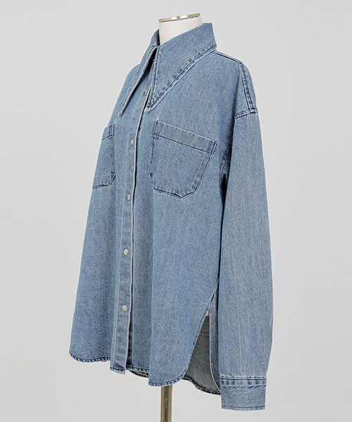 imvely（-）の「ユニークカラーデニムシャツ（シャツ/ブラウス・レディース・블루・FREE）」の5枚目の写真