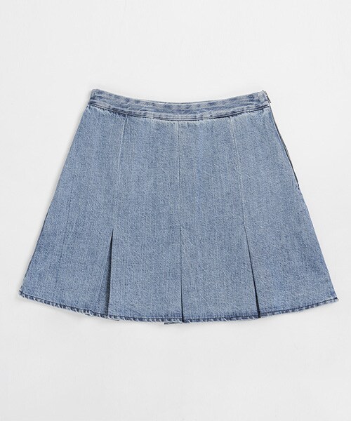 imvely（-）の「ユニークプリーツデニムミニスカート（デニムスカート・レディース・블루・S , M）」の3枚目の写真
