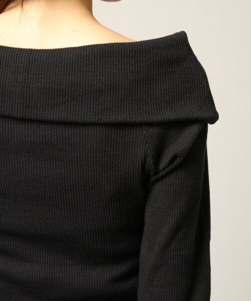 LOWRYS FARM（ローリーズファーム）の「ベアオフタートルプルオーバーロングスリーブ（トップス・レディース・オフ×ブラック/ブラック/グレー1/グレー2/グレー3・Ｍ/Ｌ）」の12枚目の写真