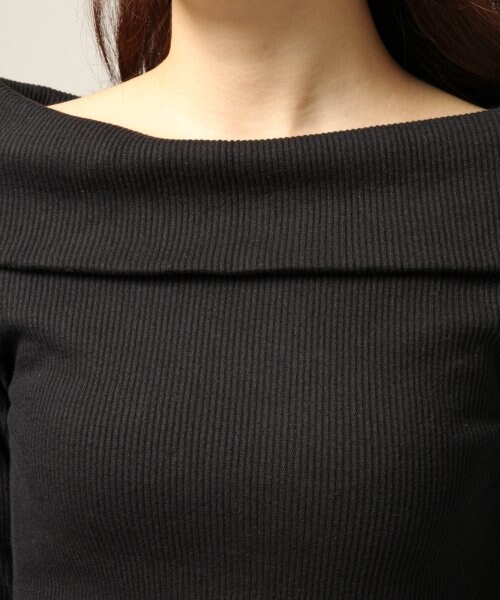 LOWRYS FARM（ローリーズファーム）の「ベアオフタートルプルオーバーロングスリーブ（トップス・レディース・オフ×ブラック/ブラック/グレー1/グレー2/グレー3・Ｍ/Ｌ）」の8枚目の写真