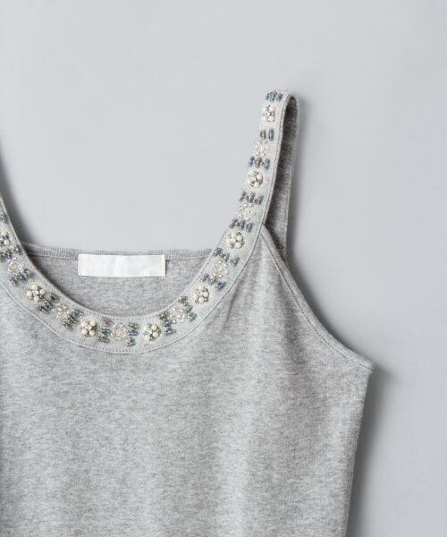 JEANASIS(ジーナシス)の「パールビーズキャミタンク(トップス・レディース・ホワイト/オフホワイト/ブラック/グレー/ネイビー・FREE)」の7枚目の写真