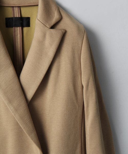 JEANASIS（ジーナシス）の「ボンディングロングチェスターコート（ジャケット/アウター・レディース・ブラック/キャメル・FREE）」の4枚目の写真