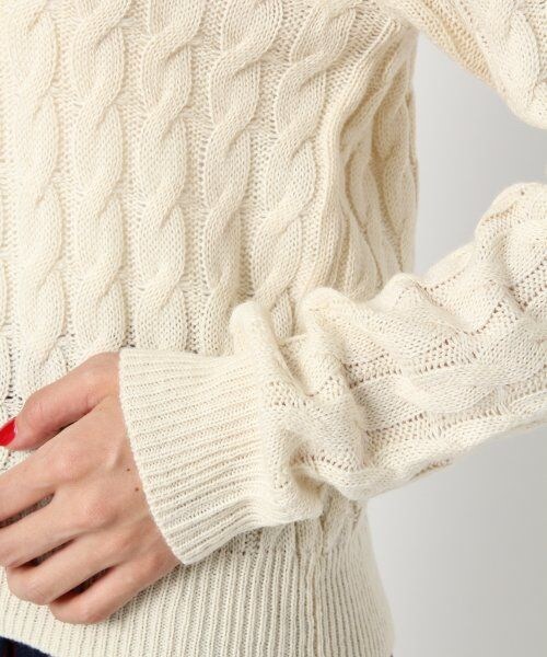 Heather（ヘザー）の「ケーブルラインニット長袖（トップス・レディース・オフホワイト/レッド/イエロー/グリーン/ネイビー・FREE）」の16枚目の写真