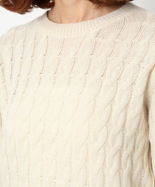 Heather（ヘザー）の「ケーブルラインニット長袖（トップス・レディース・オフホワイト/レッド/イエロー/グリーン/ネイビー・FREE）」の13枚目の写真