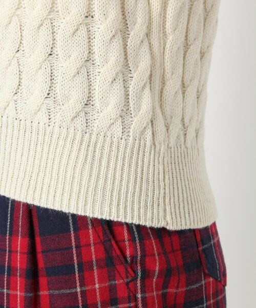 Heather（ヘザー）の「ケーブルラインニット長袖（トップス・レディース・オフホワイト/レッド/イエロー/グリーン/ネイビー・FREE）」の17枚目の写真