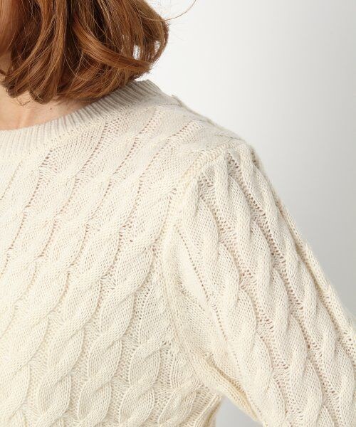 Heather（ヘザー）の「ケーブルラインニット長袖（トップス・レディース・オフホワイト/レッド/イエロー/グリーン/ネイビー・FREE）」の14枚目の写真