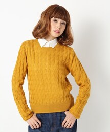 Heather | ケーブルラインニット長袖(トップス)