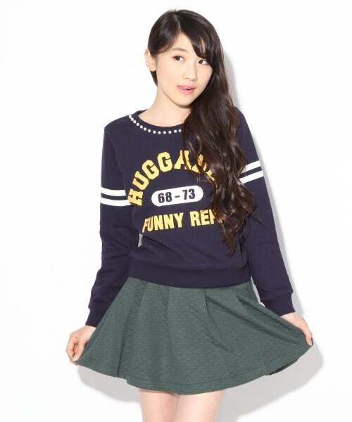 repipi armario（レピピ アルマリオ）の「カレッジ＊パールウラケトップス（トップス・レディース・ホワイト/グレー/ネイビー・ＸＳ/Ｓ/Ｍ）」の3枚目の写真